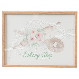 COCCOLE DI CASA Quadro "BAKERY" in Legno con Vetro