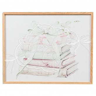 COCCOLE DI CASA Quadro " Books " in Legno con Vetro