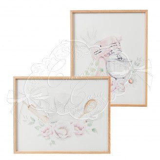 COCCOLE DI CASA Quadro "PASTRY CHEF" in Legno con Vetro