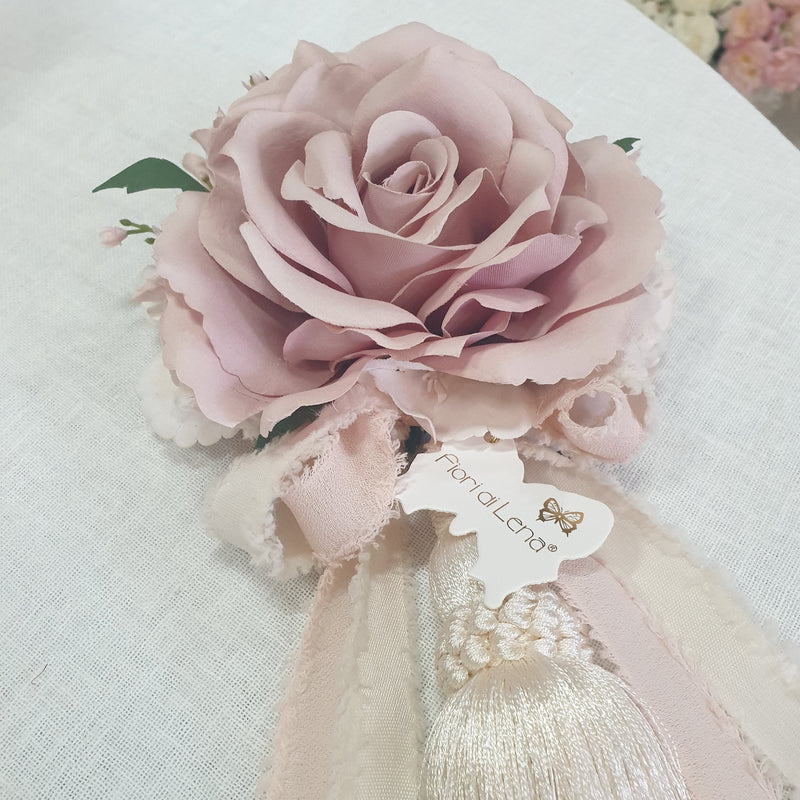 FIORI DI LENA Nappa Grande con Rosa Ortensia e Nebbiolina