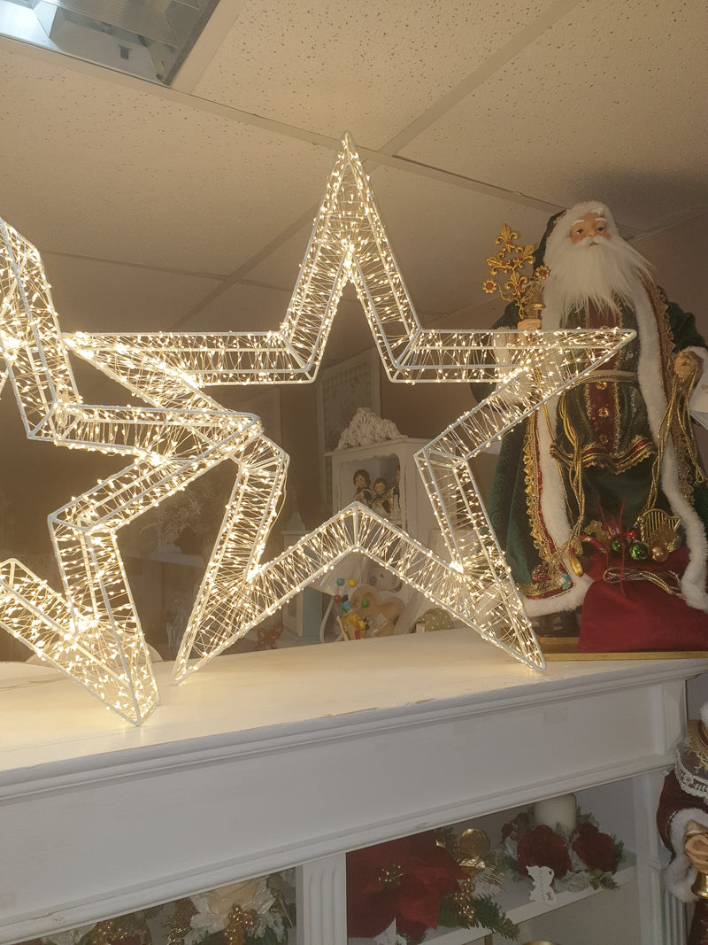 NUVOLE DI STOFFA Stella 3D con 2400 Led Luce Calda " LED "