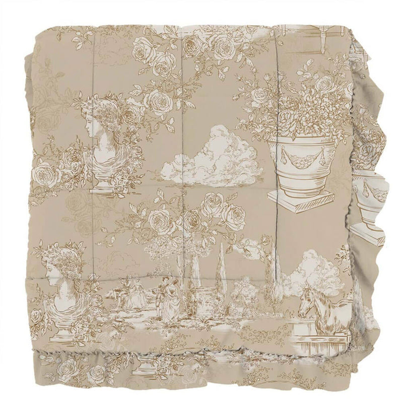 BLANC MARICLÒ Trapunta Toile Beige "Toile du Borgo"