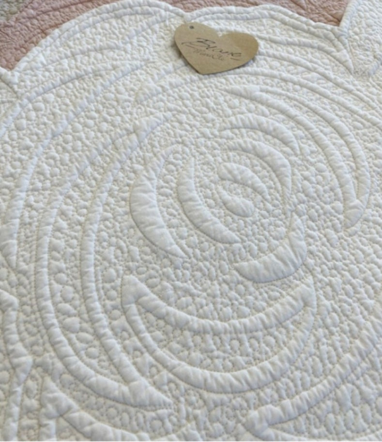 BLANC MARICLÒ Tovaglietta Rosa Bianca in Cotone