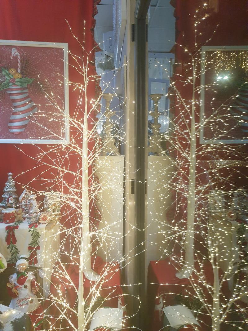 NUVOLE DI STOFFA Albero in PVC Bianco con 1300 Led