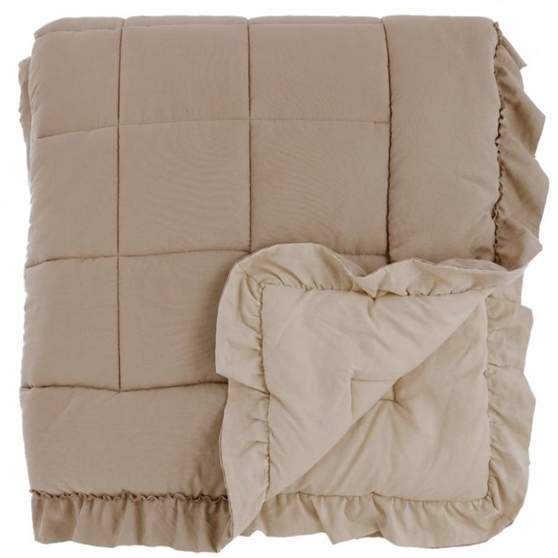 BLANC MARICLÒ Trapunta Matrimoniale con Gala Double Face Beige "Prestige"