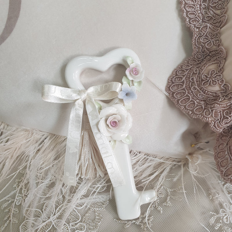 FIORI DI LENA Chiave in Capodimonte con Roselline