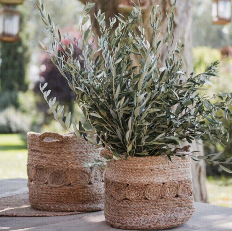 BLANC MARICLÒ Set 2 Ceste in Juta con Manici