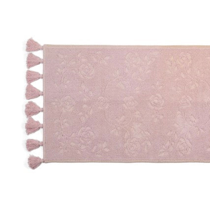 NUVOLE DI STOFFA Tappeto in Cotone Malva con Nappe