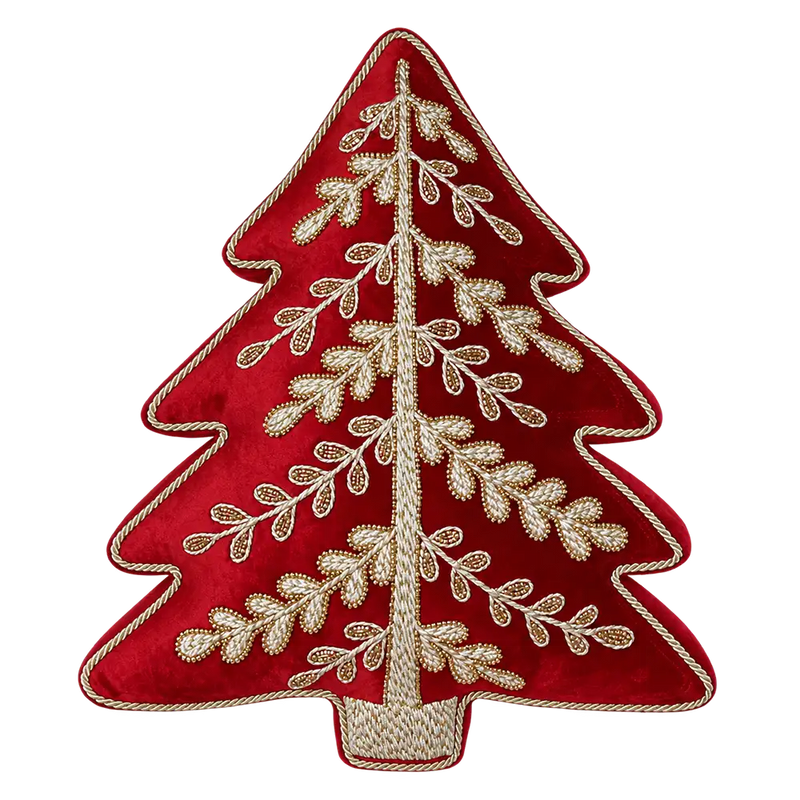 BLANC MARICLÒ Cuscino Albero con Ricami e Perline Assortito