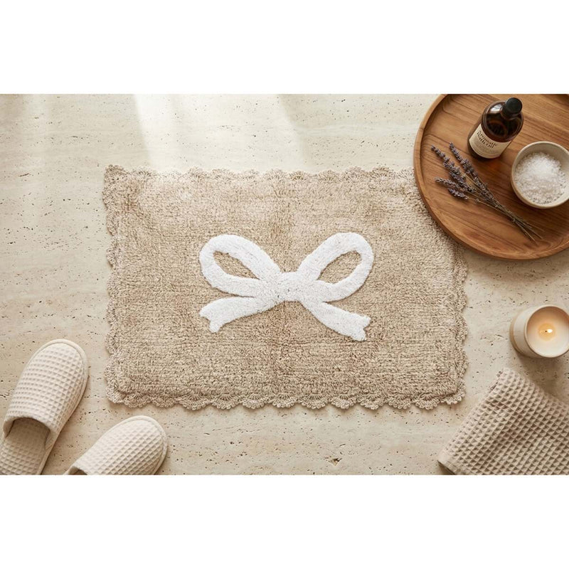 BLANC MARICLÒ Tappeto In Cotone Con Fiocco Assortito "FIOCCO POP"