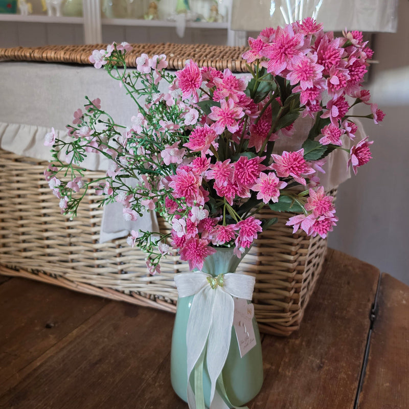 FIORI DI LENA  Stelo con Fiori di Astrania Rosa