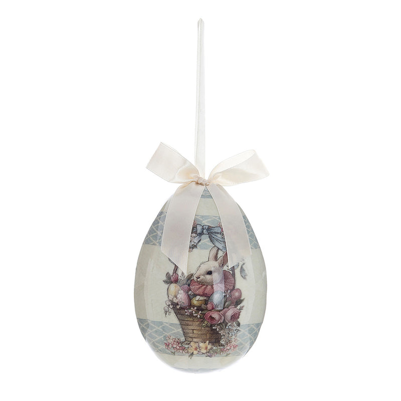 BLANC MARICLÒ Uovo con Coniglio "JOYEUSES PÂQUES"