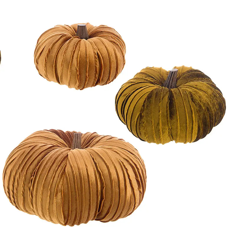 BLANC MARICLÒ Decoro Zucca Elegante in Velluto "Zucche di Sogno" tre Misure