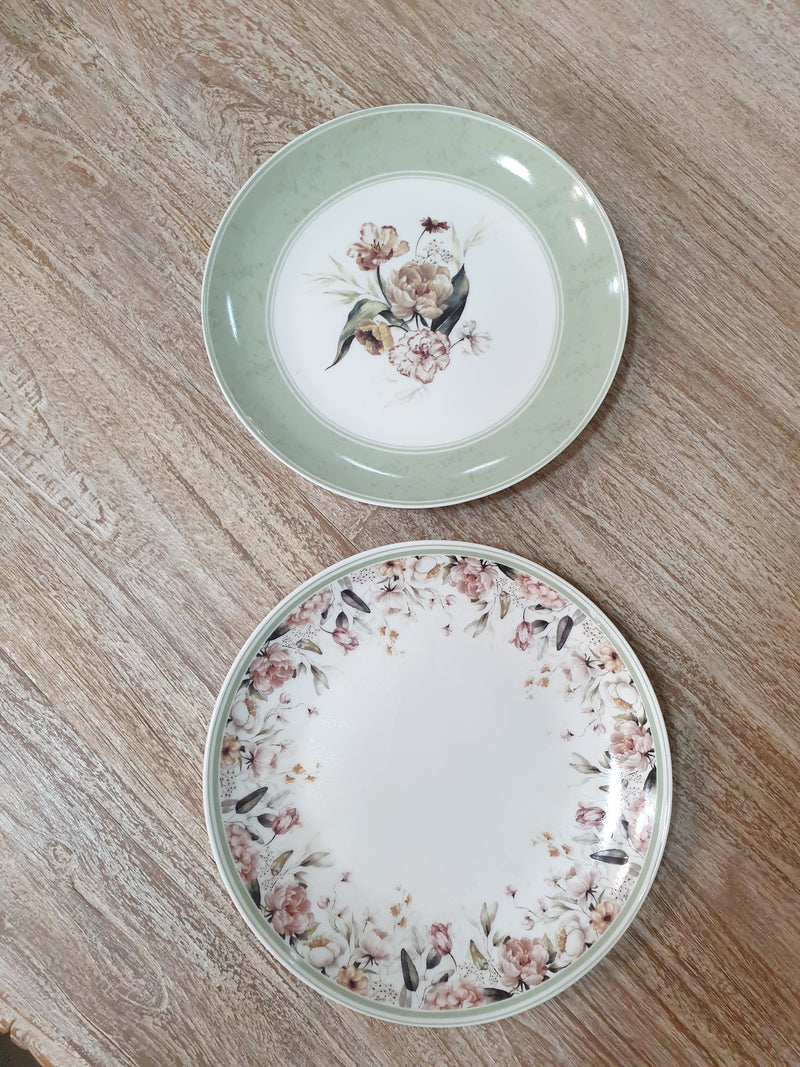 NUVOLE DI STOFFA Set da 2 Piatti Dolce in Porcellana "FLOWER GARDEN"