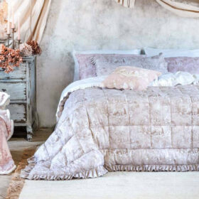 BLANC MARICLÒ Trapunta Toile Beige "Toile du Borgo"