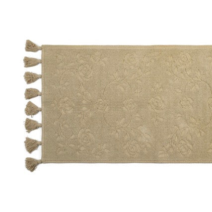 NUVOLE DI STOFFA Tappeto in Cotone Beige con Nappe