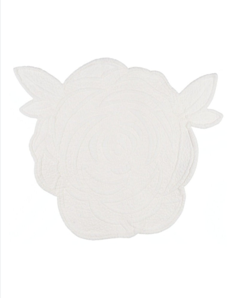 BLANC MARICLÒ Tovaglietta Rosa Bianca in Cotone