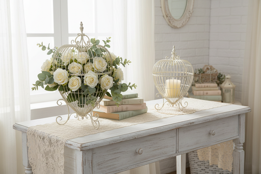 Set gabbie cuore decorative ambientate