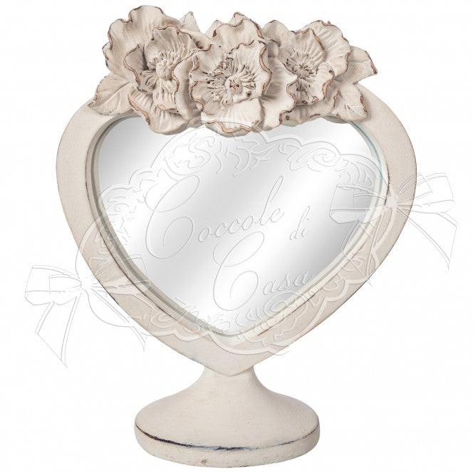 COCCOLE DI CASA Specchio Cuore con Stand