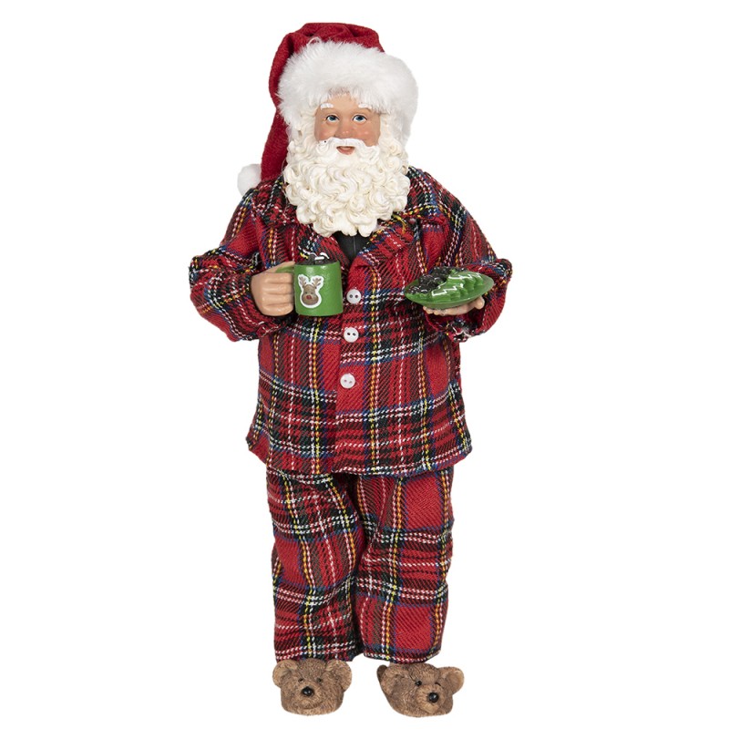 CLAYRE & EEF Babbo Natale in Tessuto con Pigiama Tartan