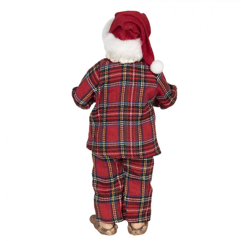 CLAYRE & EEF Babbo Natale in Tessuto con Pigiama Tartan