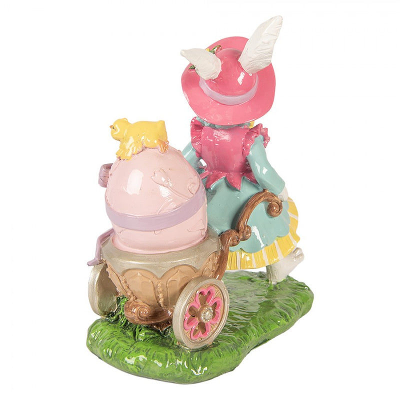 CLAYRE & EEF Coniglietta con Carretto in Resina