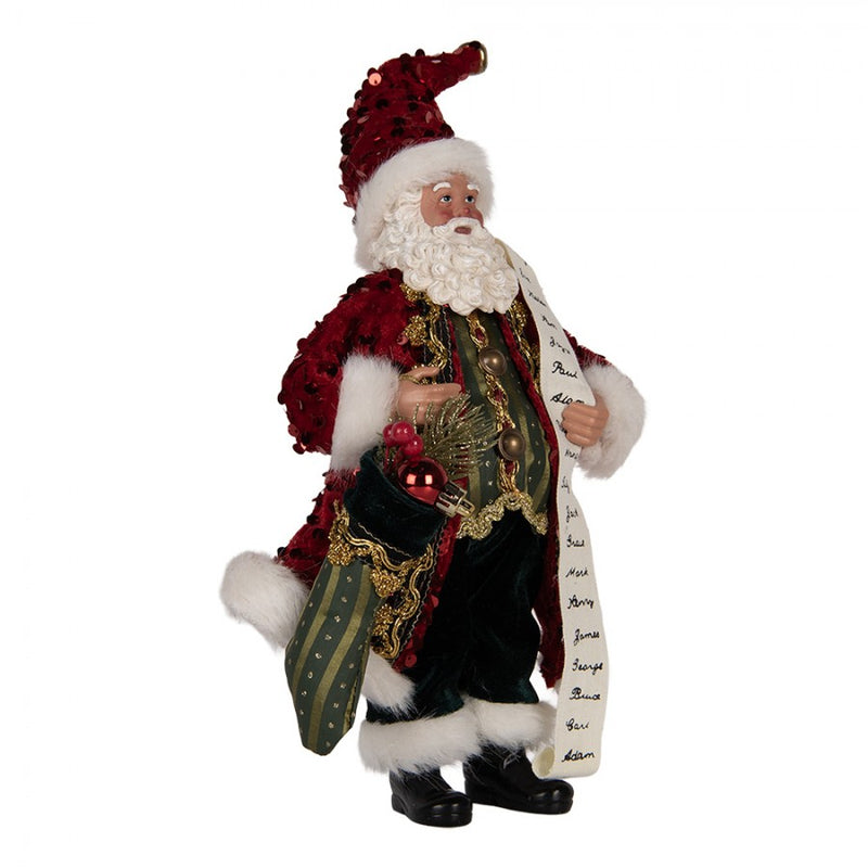 CLAYRE & EEF Babbo Natale con Paillettes e Lista