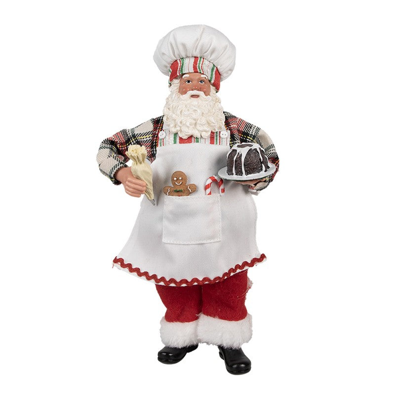 CLAYRE & EEF Babbo Natale Pasticciere con Torta