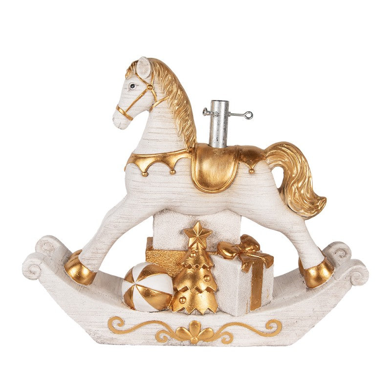 CLAYRE & EEF Supporto Albero di Natale Cavallo a Dondolo