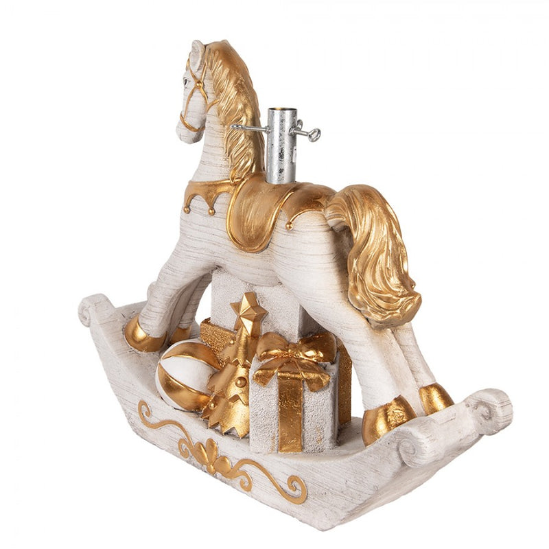 CLAYRE & EEF Supporto Albero di Natale Cavallo a Dondolo