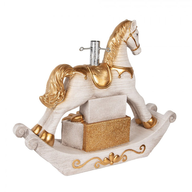 CLAYRE & EEF Supporto Albero di Natale Cavallo a Dondolo