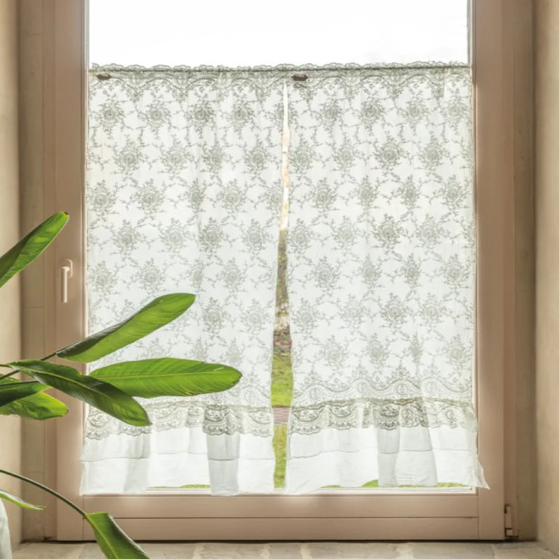 CHEZ MOI Coppia Tenda Finestra "ETOILE CORINZIO" Naturale