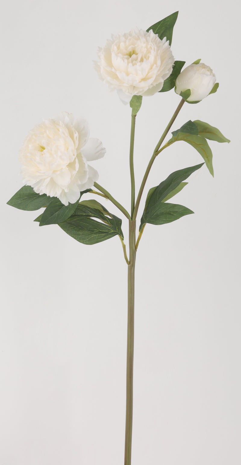 FIORI DI LENA Stelo con 2 Peonie e Bocciolo