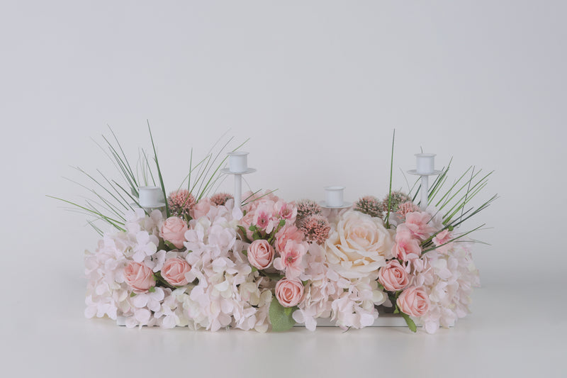 FIORI DI LENA Centrotavola Portacandele 4 Fiamme con Fiori