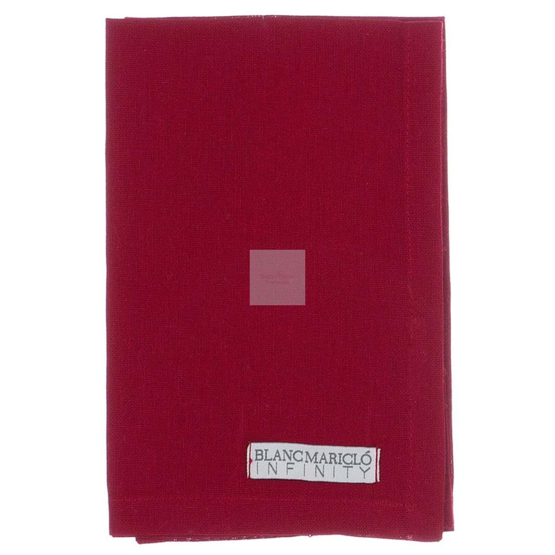 BLANC MARICLÒ Set da 6 Tovaglioli Rosso Infinity in Cotone