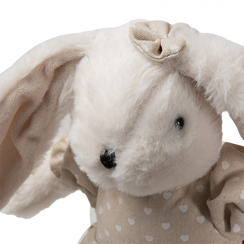 CLAYRE & EEF Coniglietta Peluche Bianca con Abito Cuori