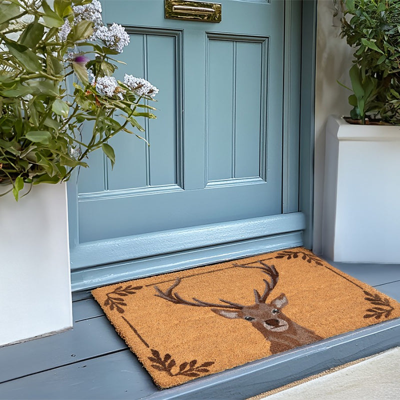 CLAYRE & EEF Zerbino Invernale Marrone con Renna In Fibra Di Cocco