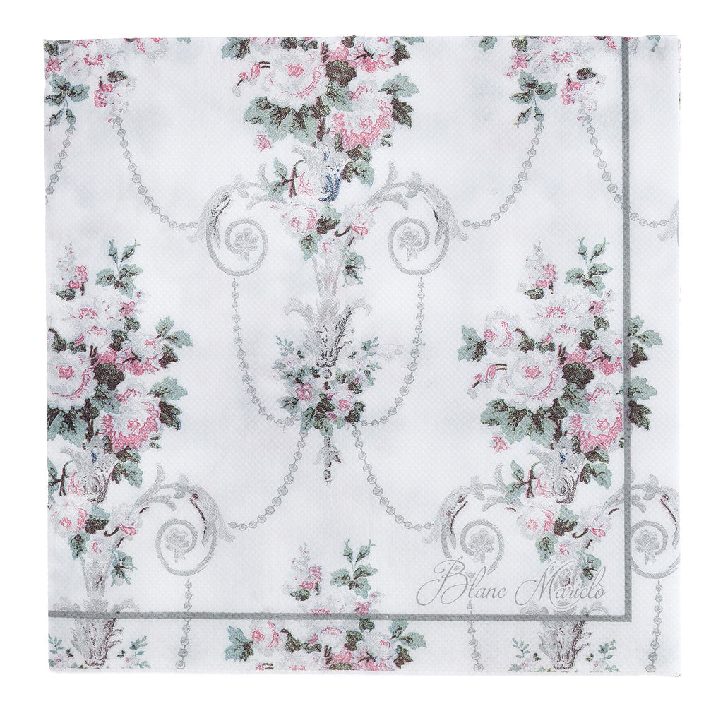 Paper napkins 38cm "Vintage Floral" Blanc Mariclò (30 pcs)