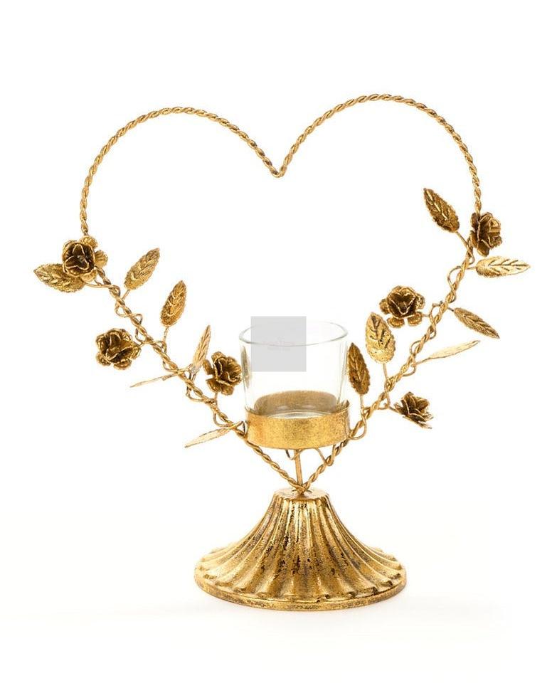 NUVOLE DI STOFFA Portacandela Dorato In Metallo