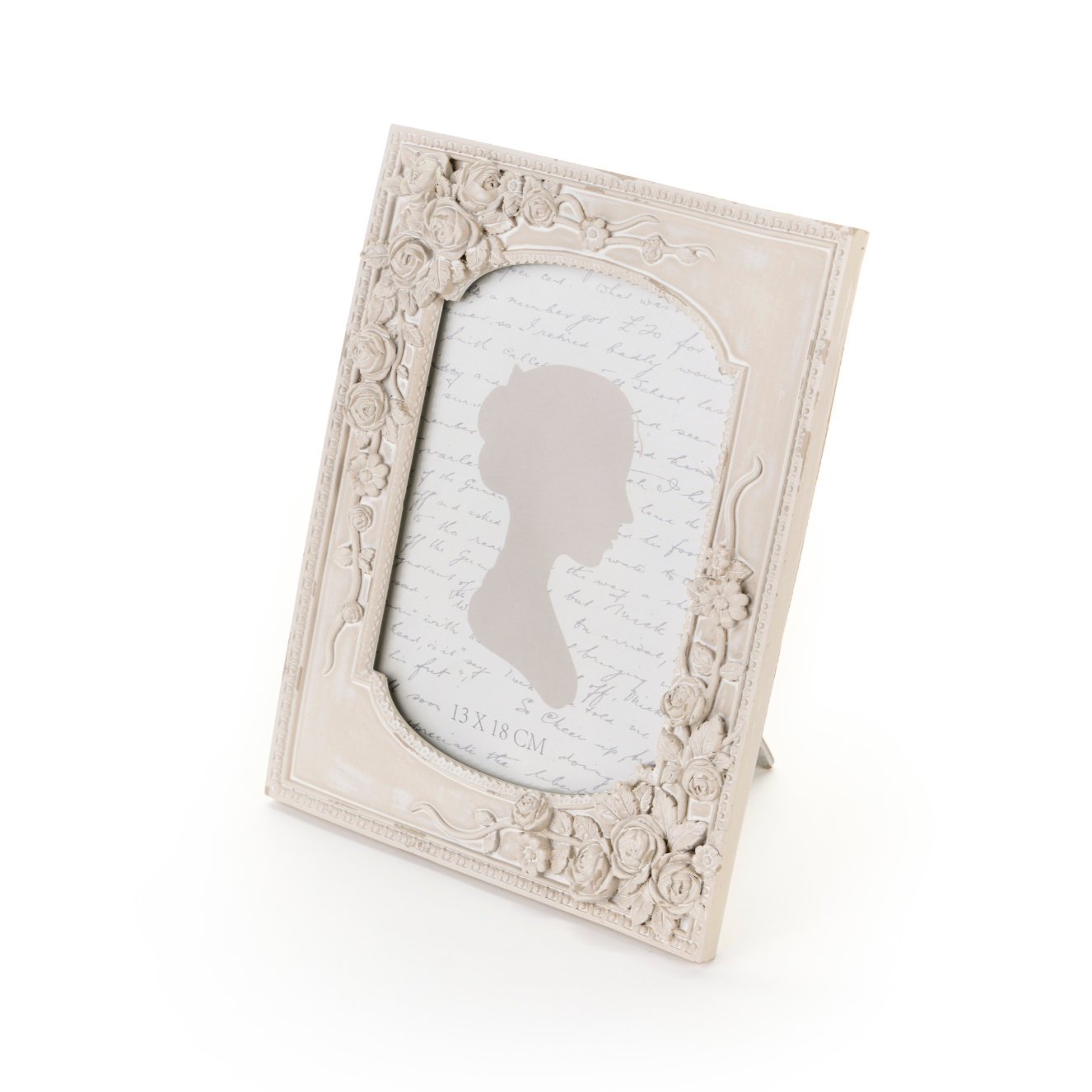 Resin photo frame with roses Clouds of fabric