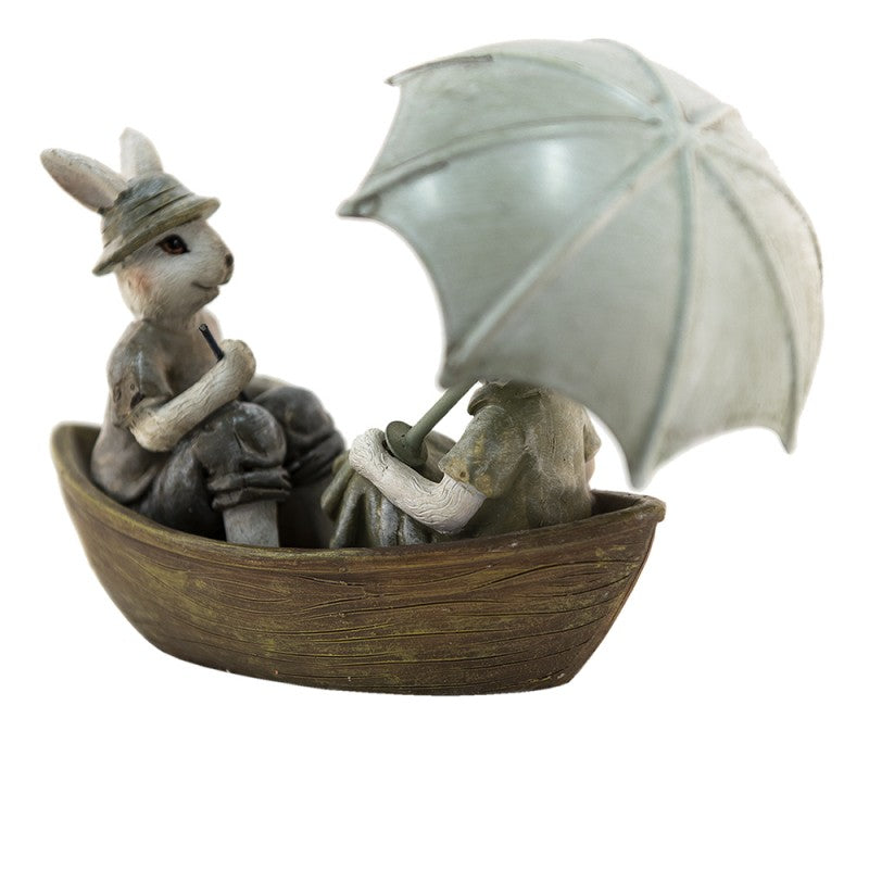 Clayre &amp; Eef bunny in brown boat