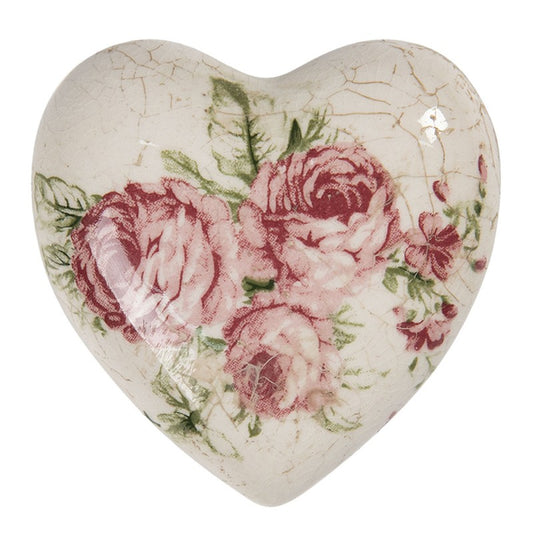 Clayre &amp; Eef ceramic small heart decoration