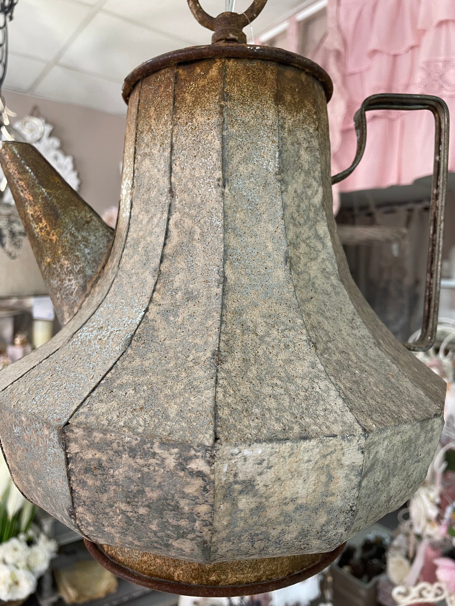 Clayre &amp; Eef iron teapot chandelier