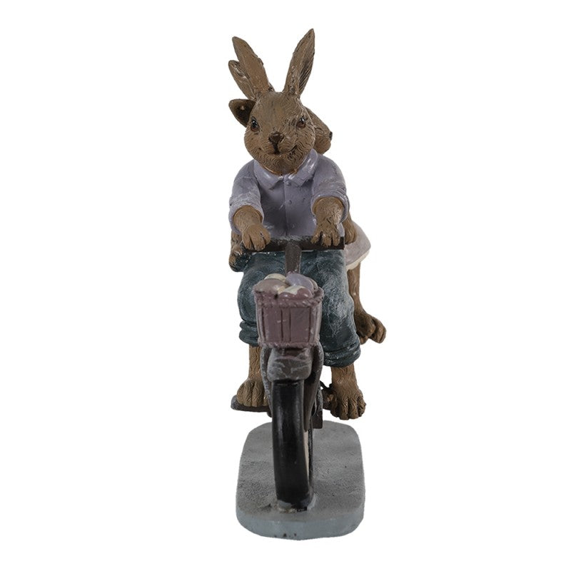 Coniglietti su bici glicine Clayre & Eef