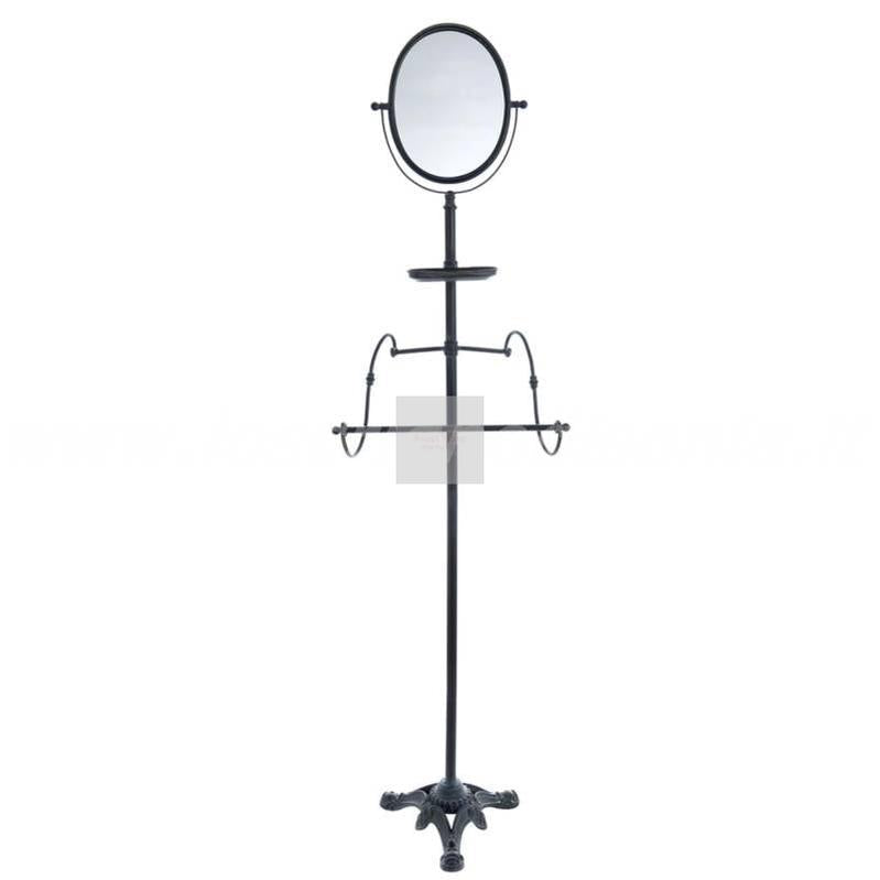 Towel rack with metal mirror Blanc Mariclò