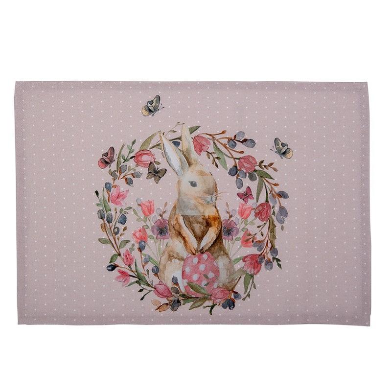 CLAYRE & EEF Tovaglietta con Coniglio "Happy Bunny"